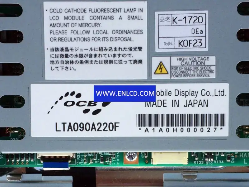 LTA090A220F Toshiba LCD panel replacement for Industrial Application