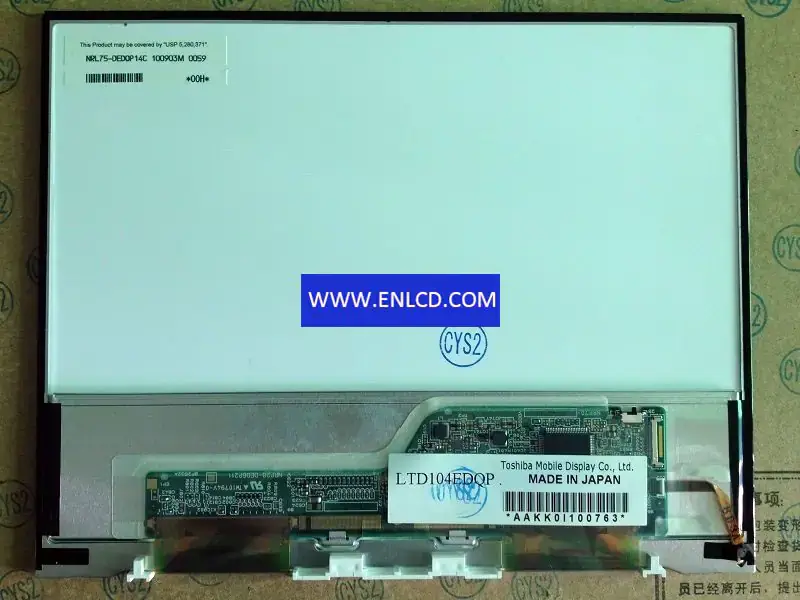 LTD104EDQP Toshiba LCD panel replacement for Laptop