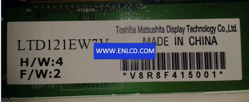 Remplacement du panneau LCD Toshiba LTD121EW7V pour ordinateur portable